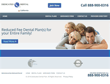 Tablet Screenshot of dedicated-dental.com